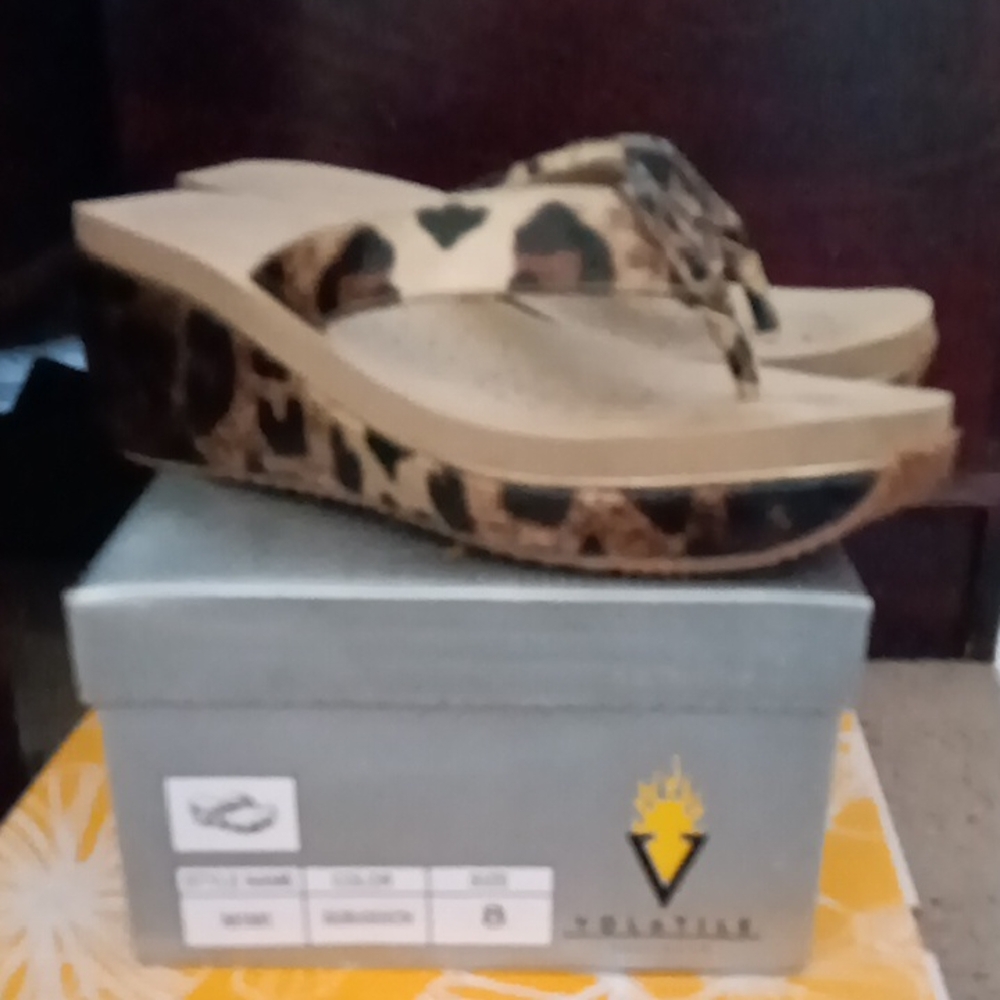 Volatile Leopard Print Women's Wedge Sandals